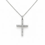 White Gold Diamond Cross Pendant