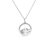 SS CZ Mountain Glacier Pendant w/ Chain