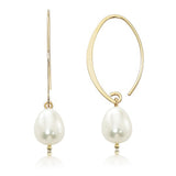Small Sweep Fresh Water Pearl Earrings