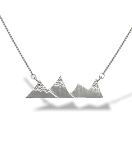 SS Hammered Mountain Necklace