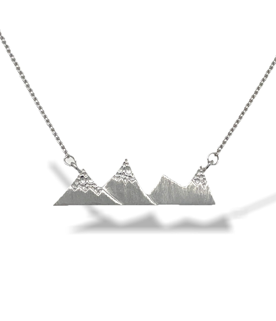 SS Hammered Mountain Necklace