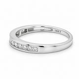 White Gold Channel-Set Diamond Band