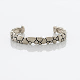Platinum Boulder Cuff w/ 10 Diamonds