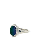 Sterling Silver Oval Opal Ring