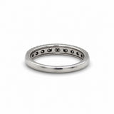 White Gold Triple Row Pavé Diamond Band