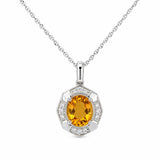 Golden Sapphire & Diamond Necklace