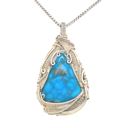 Pear Shape Wire Wrapped Turquoise