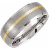 Tungsten & 14KY Inlay Band