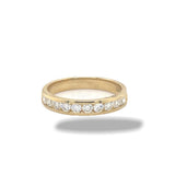 14K Yellow Gold Diamond Channel Band