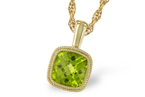 Yellow Gold Peridot Necklace