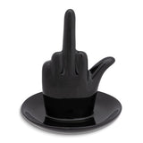 Black Middle Finger Ring Holder