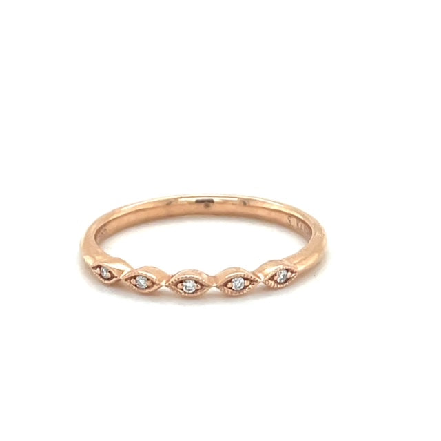 Rose Gold Stackable Diamond Band