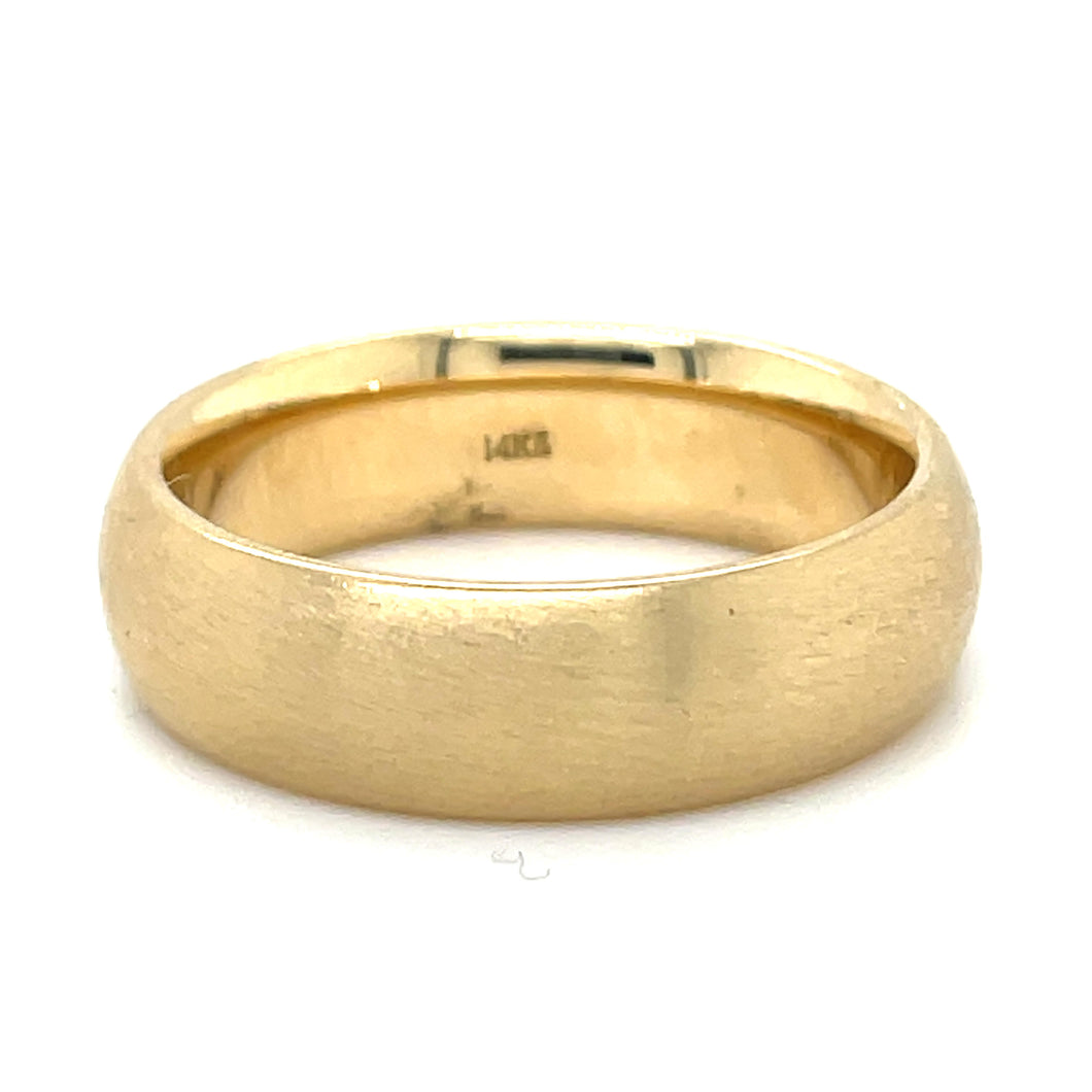 Yellow Gold Band w/ Satin Finish