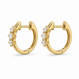14K Yellow Gold 0.30 CTW Diamond Hoop Earrings