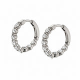 18K Inside Out Diamond Hoop Earrings