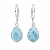 Pear Shape Larimar Drop Earrings