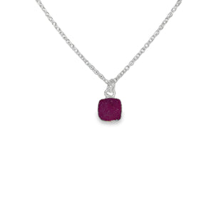 Pink Druzy Necklace