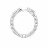 Diamond Oval Hoop Earrings