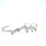 14KW Mountain Silhouette Cuff w/ Diamonds