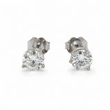 14KW 1.01 Carat Diamond Stud Earrings