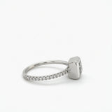 Cushion-Cut Bezel Diamond Engagement Ring