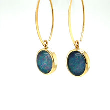 14KY Idaho Opal Dangle Earrings
