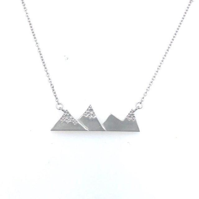 SS Hammered Mountain Necklace