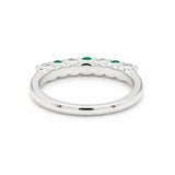 White Gold Emerald & Diamond Ring