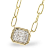 Paperclip Chain Diamond Necklace