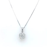 18KW Diamond Flower Pendant