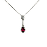 Pink Tourmaline & Diamond Pendant