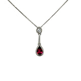 Pink Tourmaline & Diamond Pendant