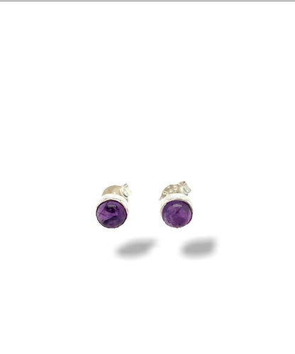 Amethyst Stud Earrings