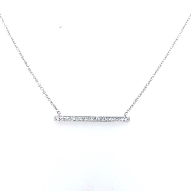 14KW Diamond Bar Necklace