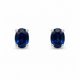 Lab Grown Blue Oval Sapphire