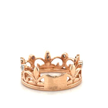 Rose Gold & Diamond Crown Ring