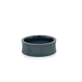 Concave Black Titanium Mens Band