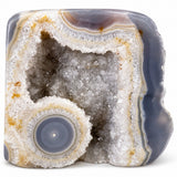 Cut Base Agate w/ Druzy