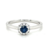 Sapphire Halo Ring