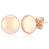 Rose Gold Flat Ball Studs