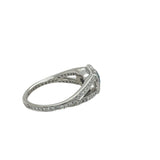 Blue Diamond Halo Ring