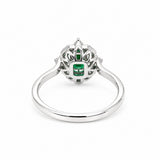Emerald Cut Emerald & Diamond Ring