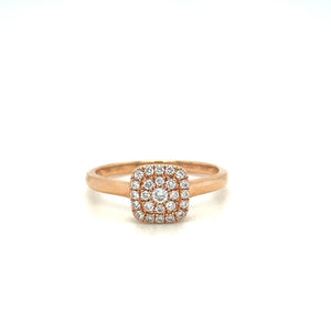 Rose Gold Diamond Cluster Ring