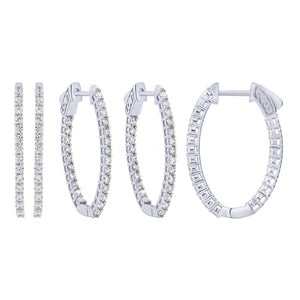 1 Carat Diamond Inside Out Hoops