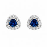Trillion Cut Sapphire Earrings