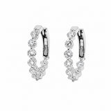 18K Inside Out Diamond Hoop Earrings