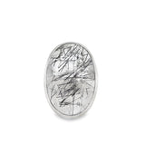Sterling Silver Rutilated Quartz Oval Ring