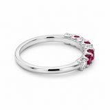 White Gold Ruby & Diamond Ring