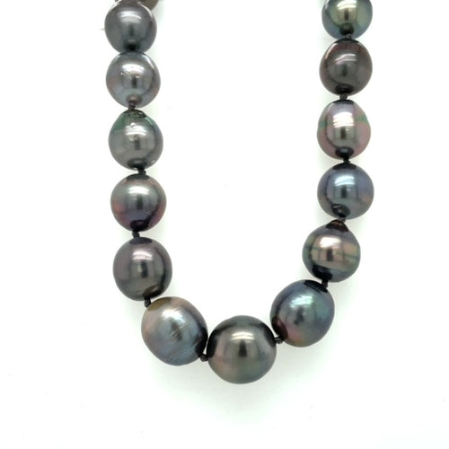 Tahitian Pearl Necklace w/ 18KW Diamond clasp