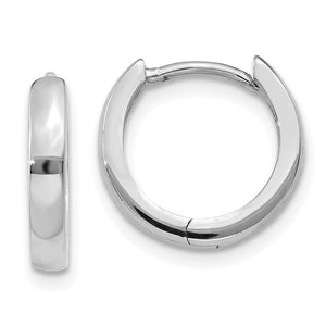 Small White Gold Hinged Hoop Earring